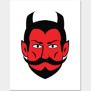 Red Devil Face Posters and Art